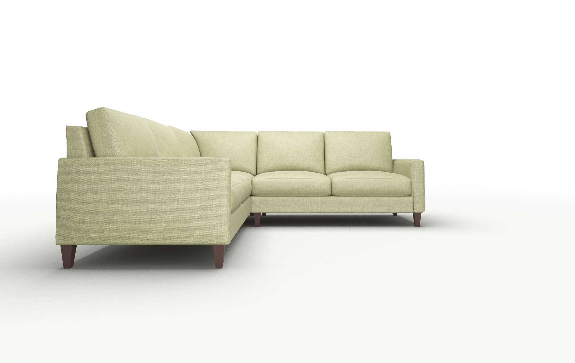 Cannes Rocket Evergreen Sectional espresso legs 2