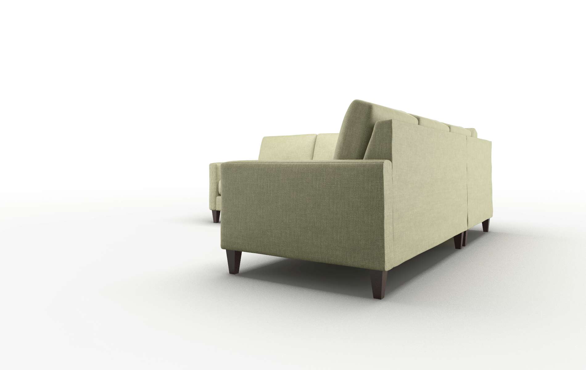 Cannes Rocket Evergreen Sectional espresso legs 4