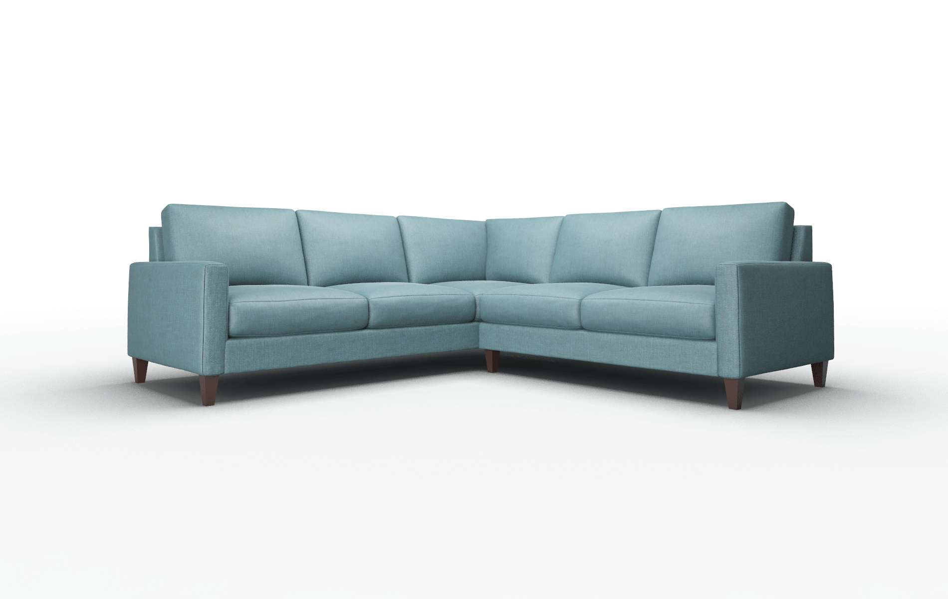 Cannes Rocket peacock Sectional Espresso Legs  1