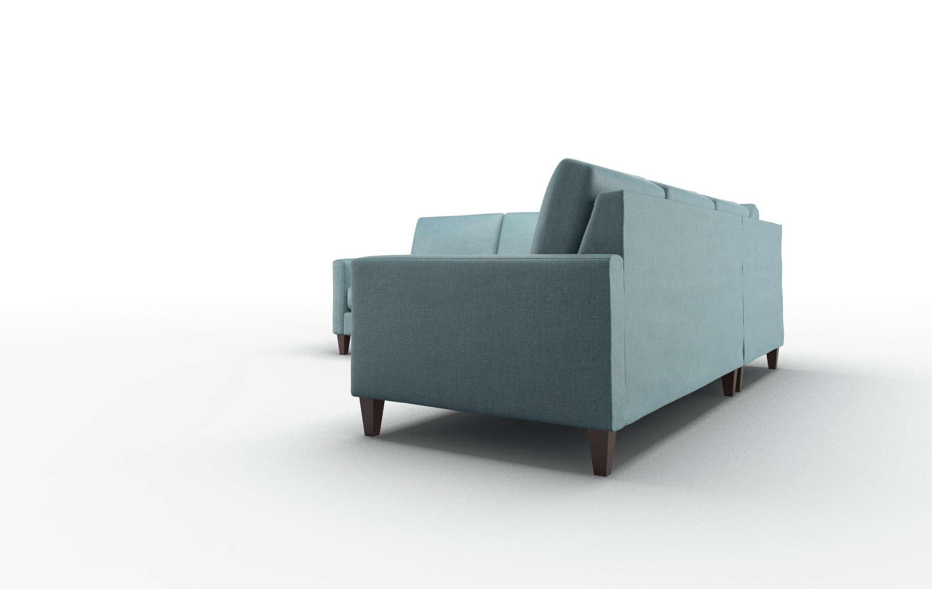 Cannes Rocket Peacock Sectional espresso legs 4