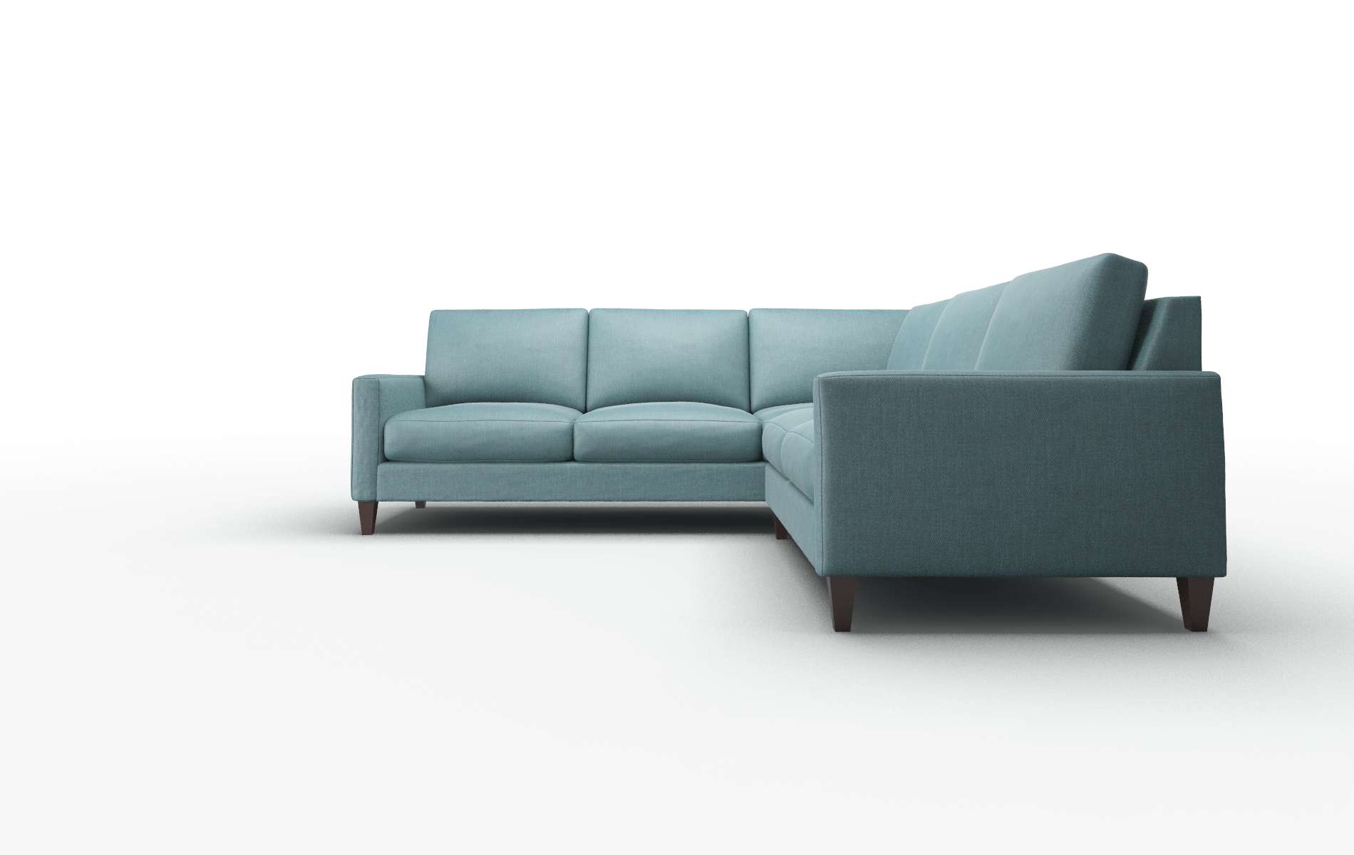Cannes Rocket Peacock Sectional espresso legs 5