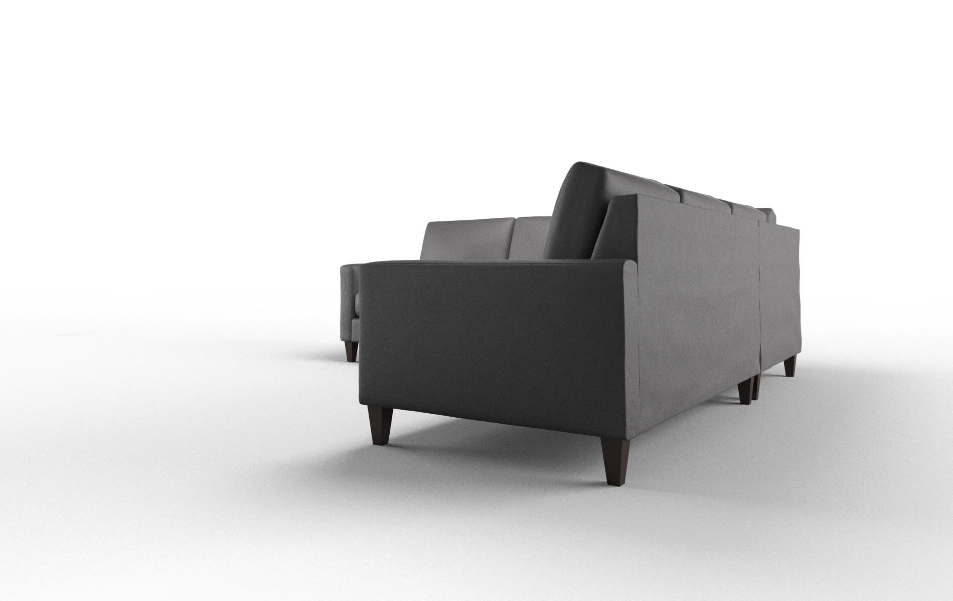 Cannes Royale Eclipse Sectional espresso legs 4