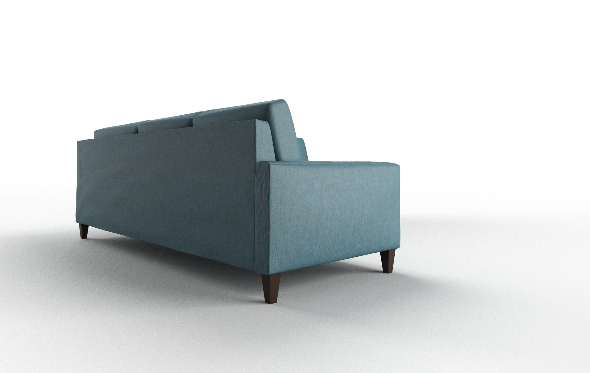 Cannes Royale Electric_blue Sectional espresso legs 3