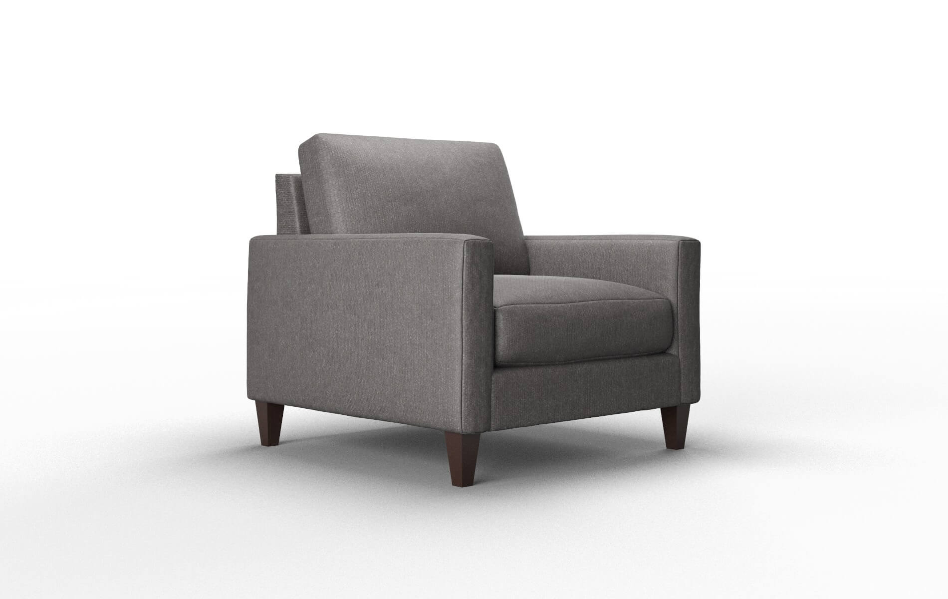 Cannes Sasha Grey Chair espresso legs 2