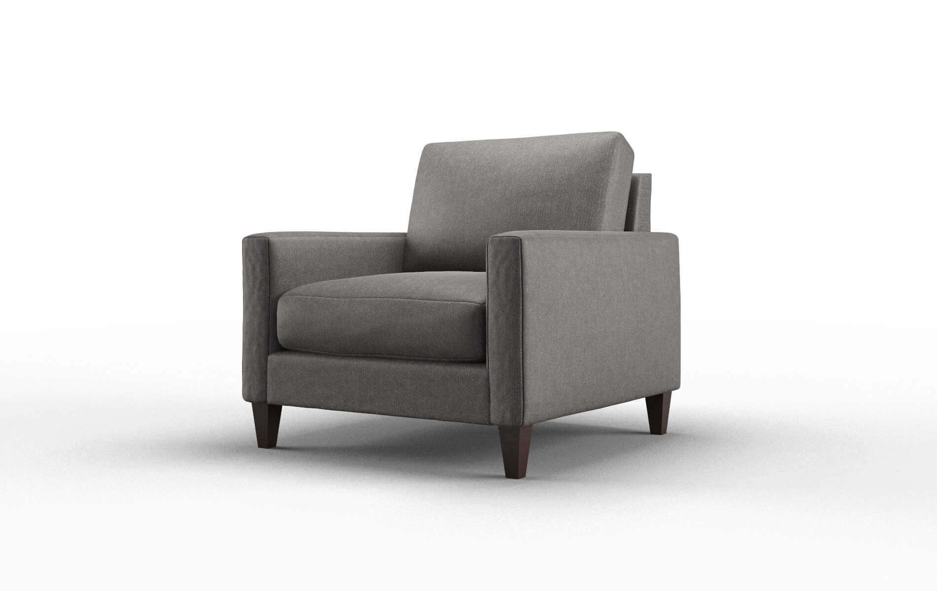 Cannes Sasha Grey Chair espresso legs 4