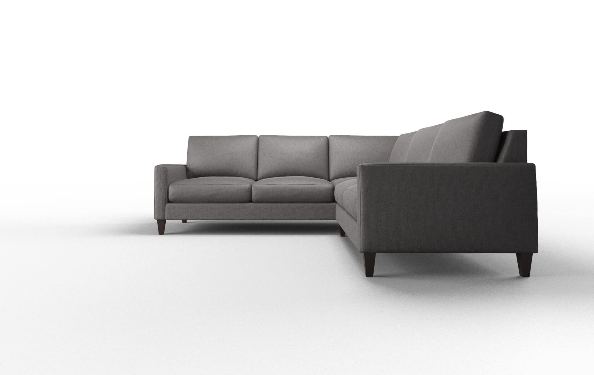 Cannes Sasha Grey Sectional espresso legs 5
