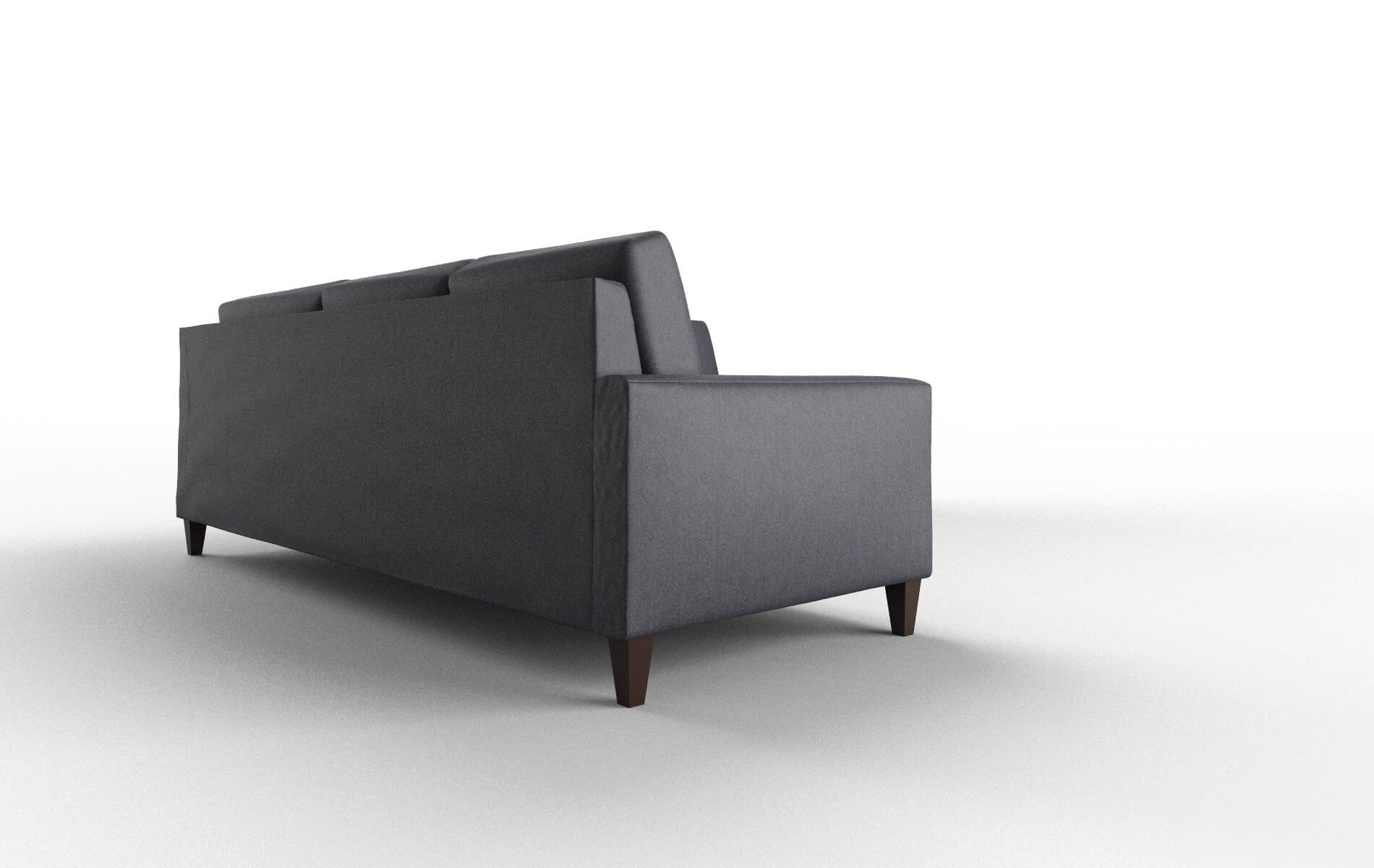 Cannes Sasha Navy Sectional espresso legs 3