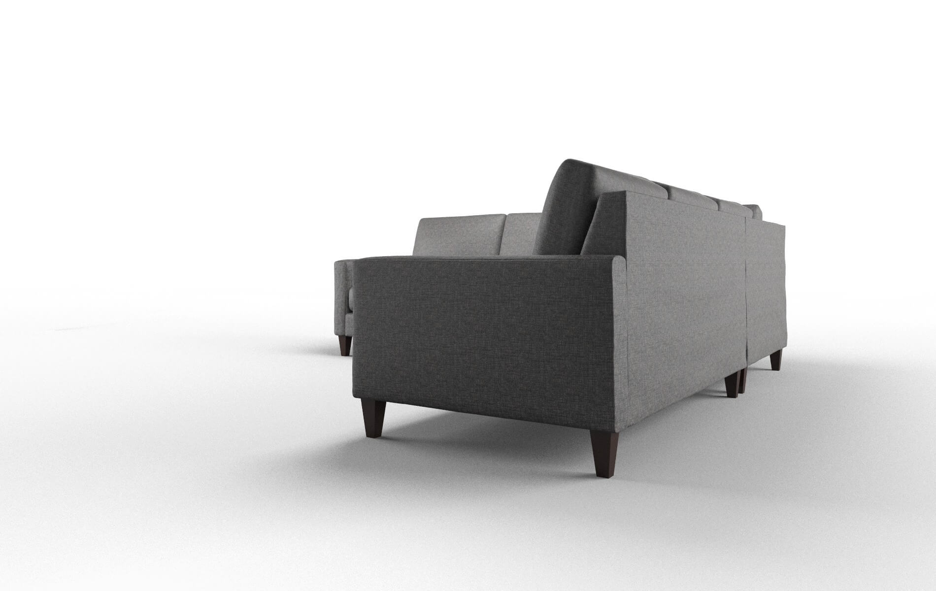 Cannes Sosoftness 51 Sectional espresso legs 4