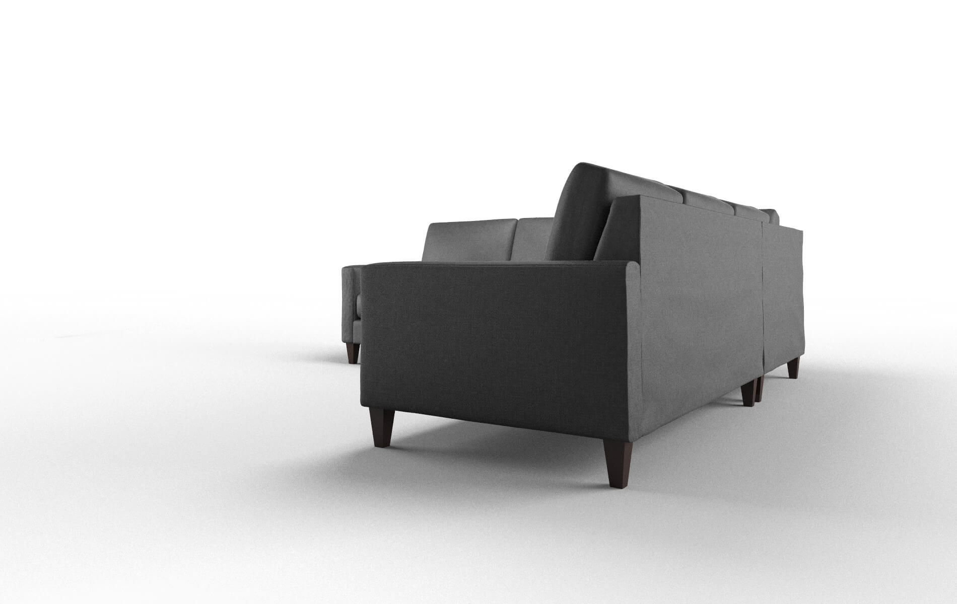 Cannes Sosoftness 54 Sectional espresso legs 4