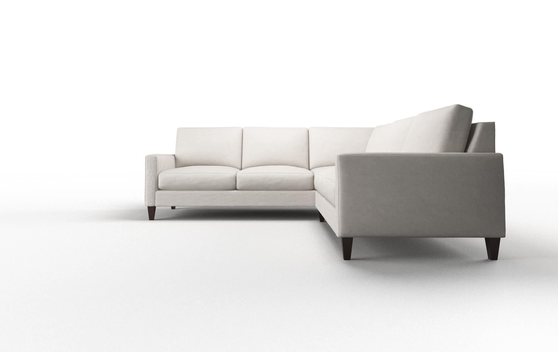 Cannes Suave Dove Sectional espresso legs 5
