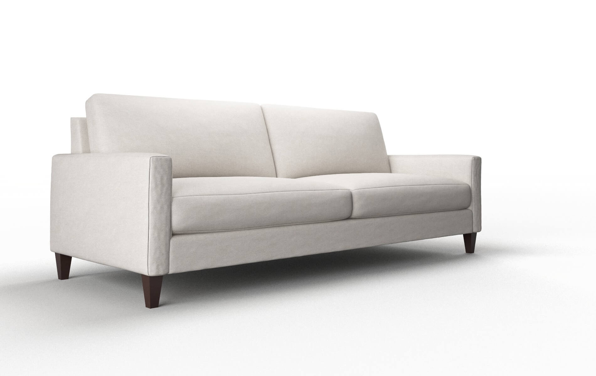 Cannes Suave Dove Sofa espresso legs 2