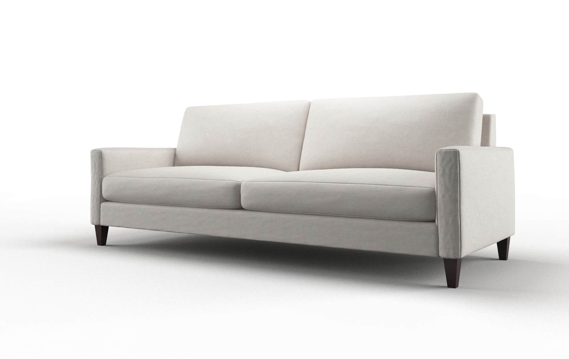 Cannes Suave Dove Sofa espresso legs 4