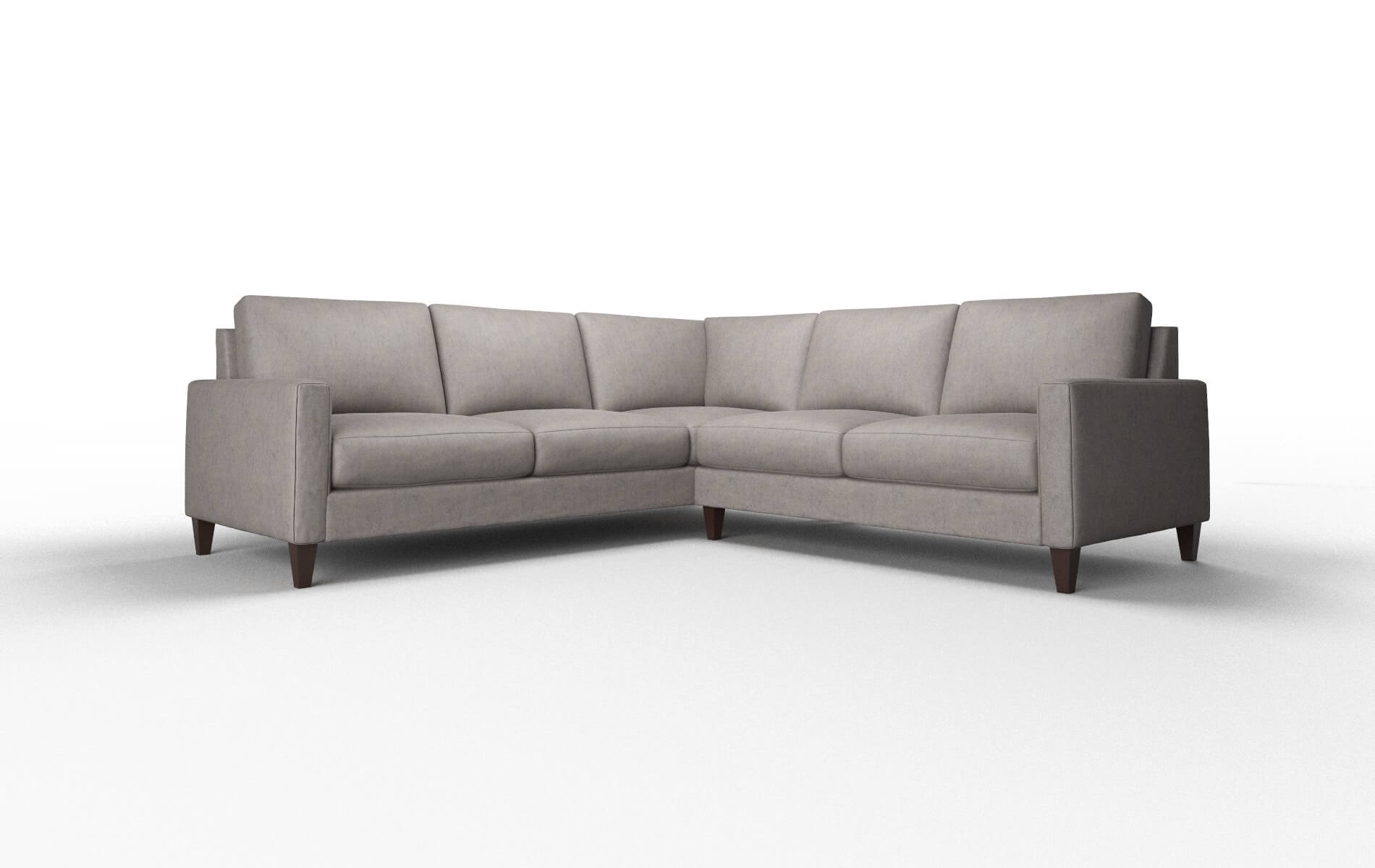 Cannes Suave Slate Sectional espresso legs 1