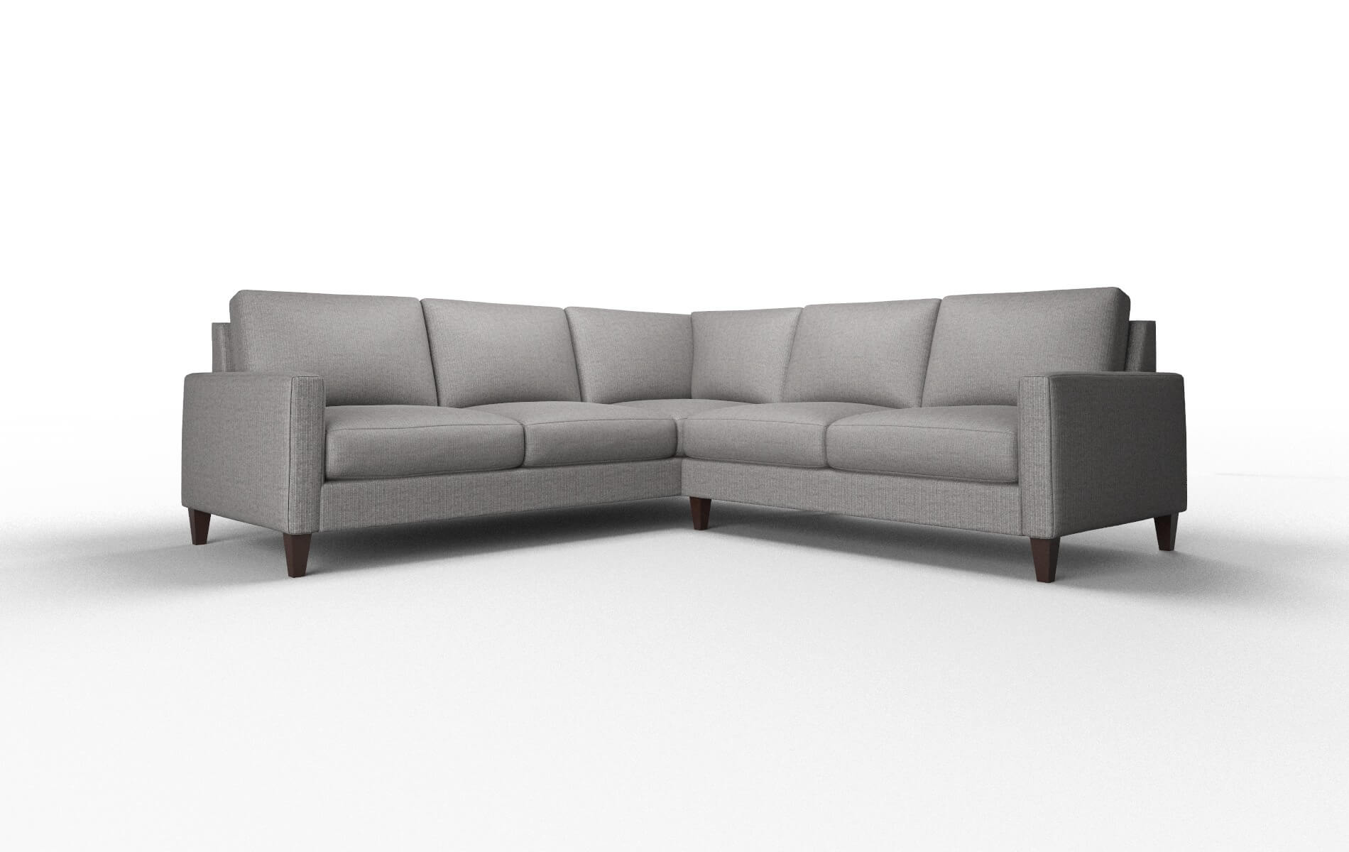 Cannes Terrain Oatmeal Sectional espresso legs 1