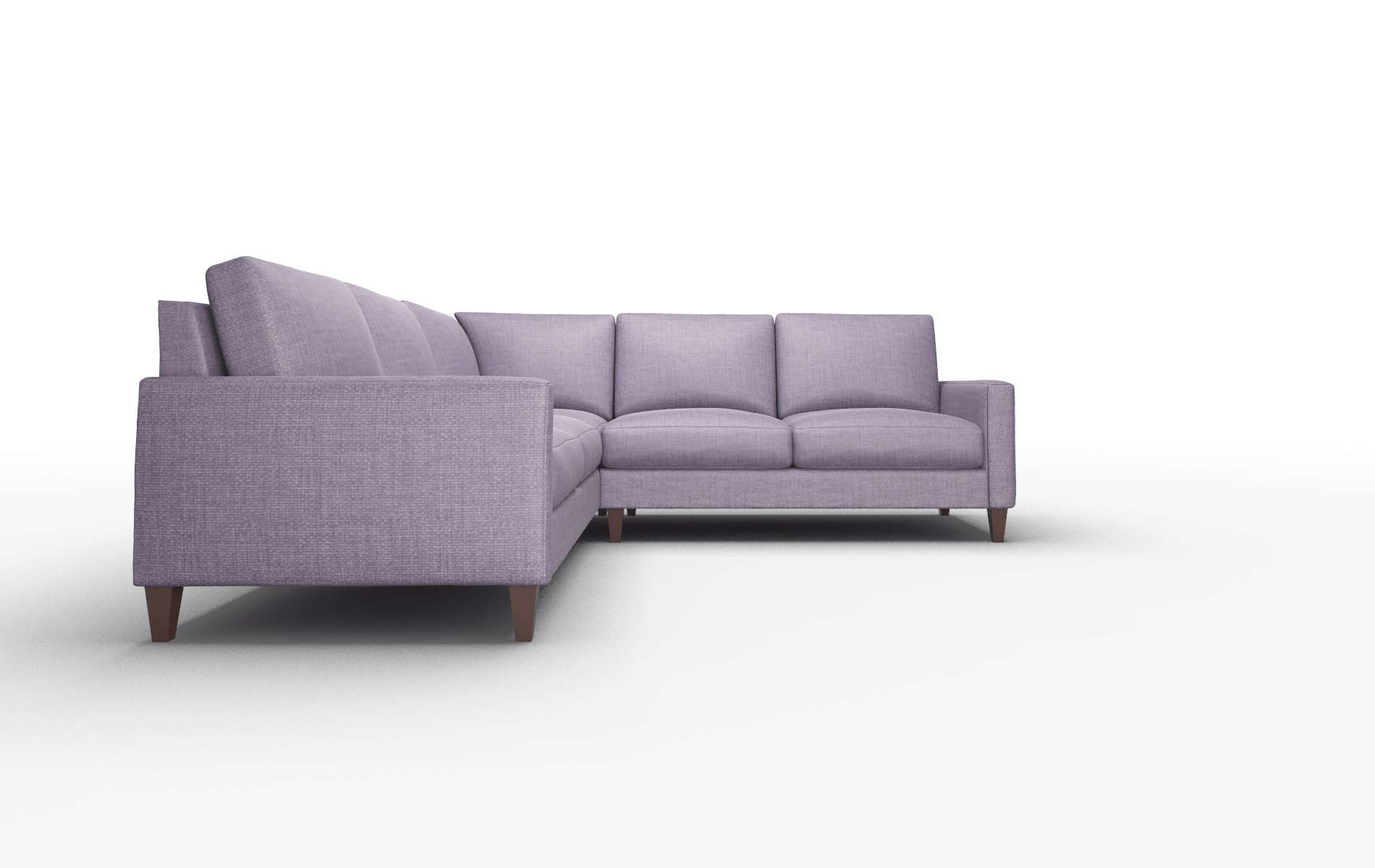 Cannes Tess Blackberry Sectional espresso legs 2