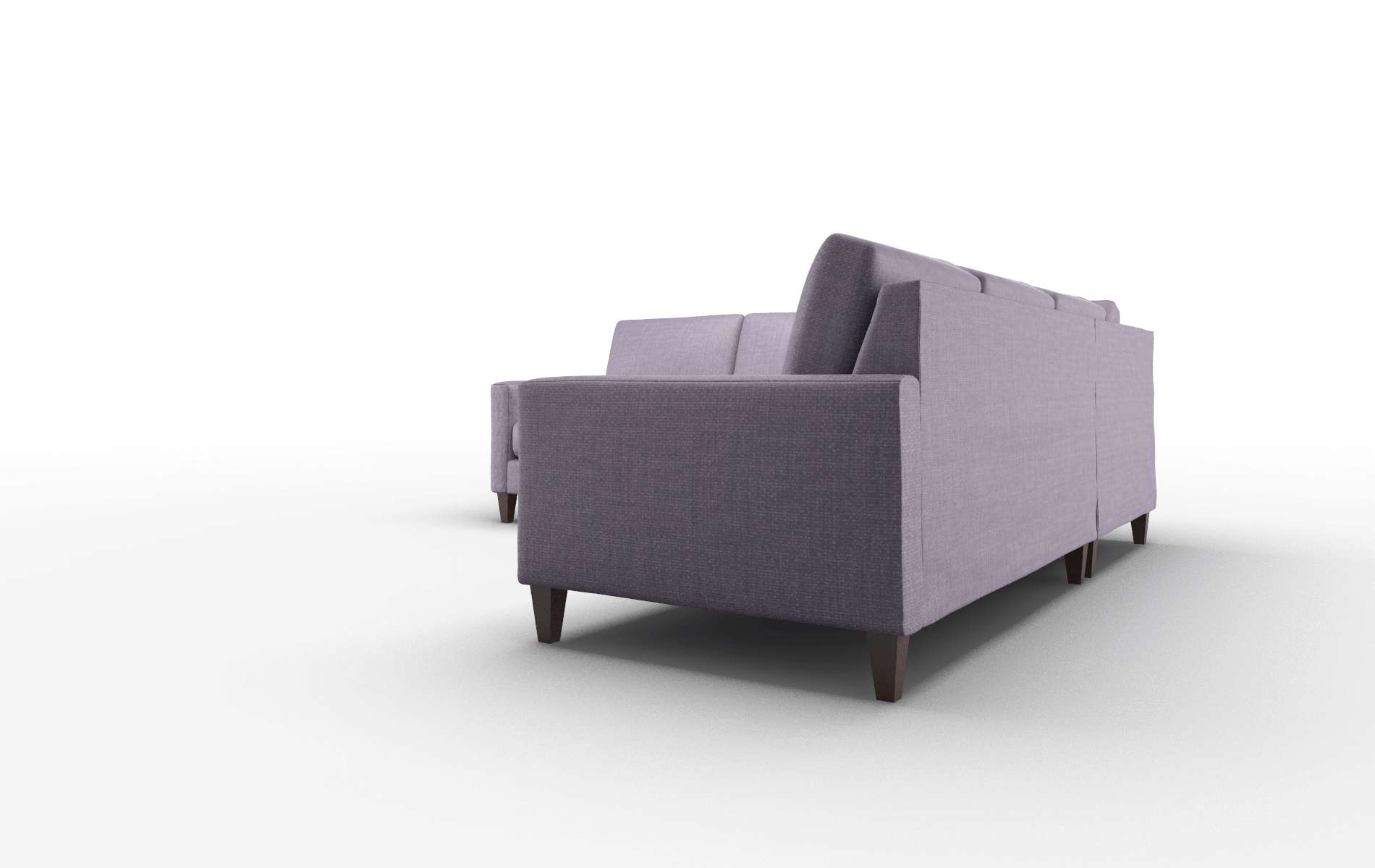 Cannes Tess Blackberry Sectional espresso legs 4