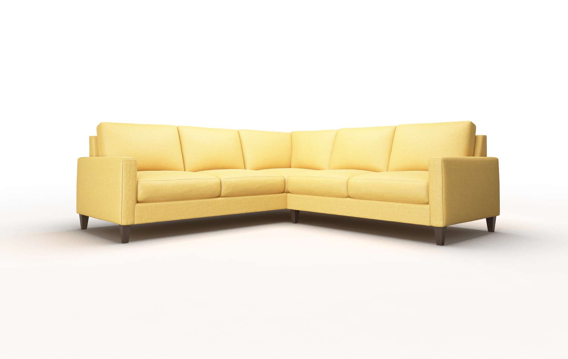 Cannes Tess Turmeric Sectional espresso legs 1