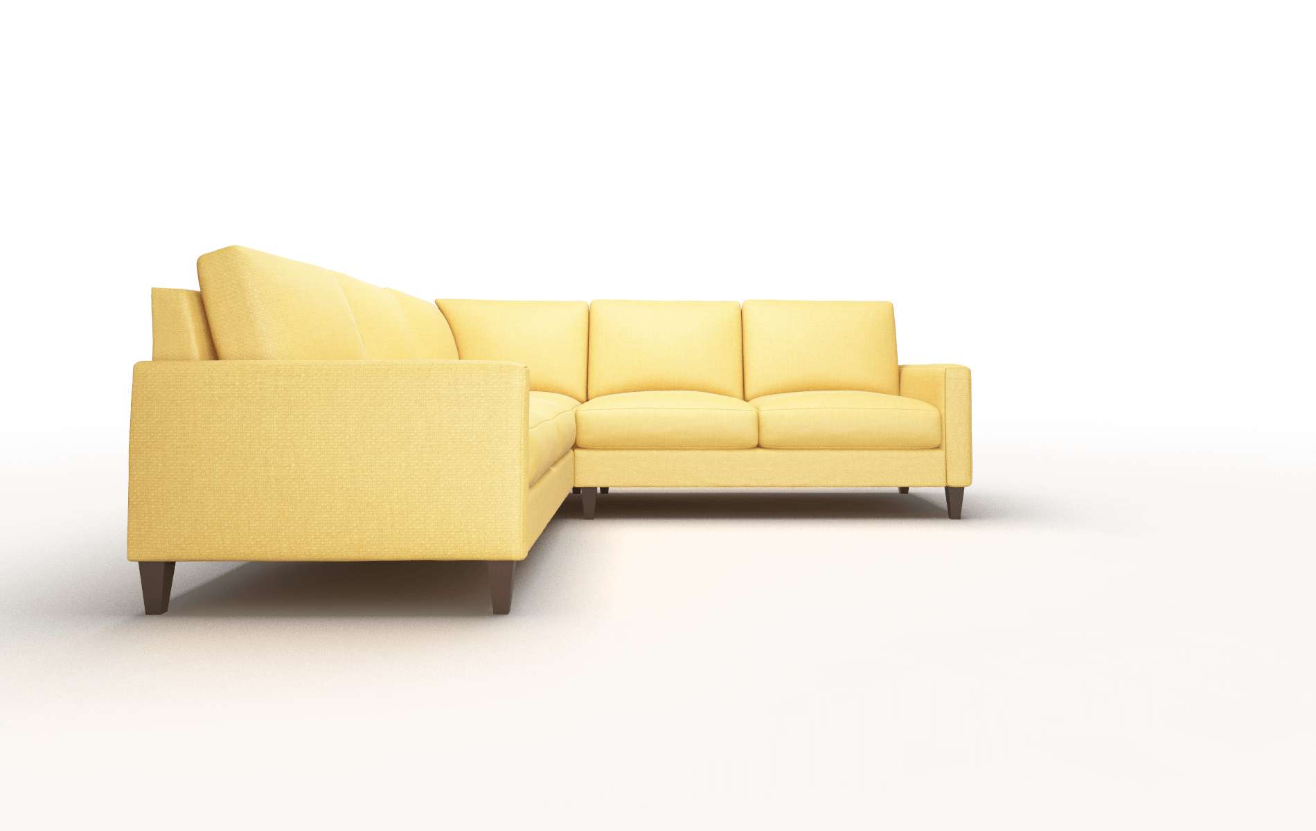 Cannes Tess Turmeric Sectional espresso legs 2