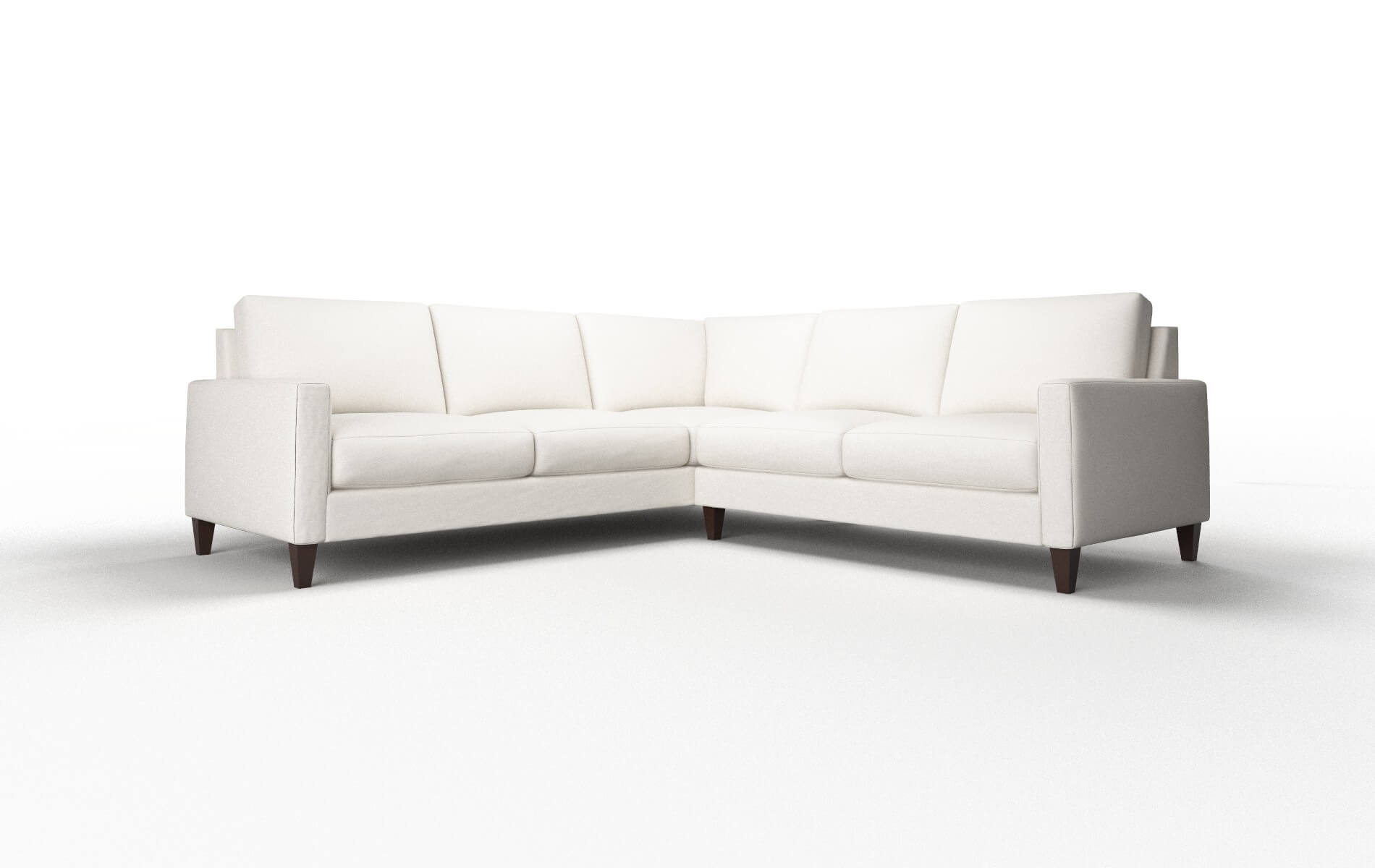 Cannes Venice eggshell Sectional Espresso Legs  1