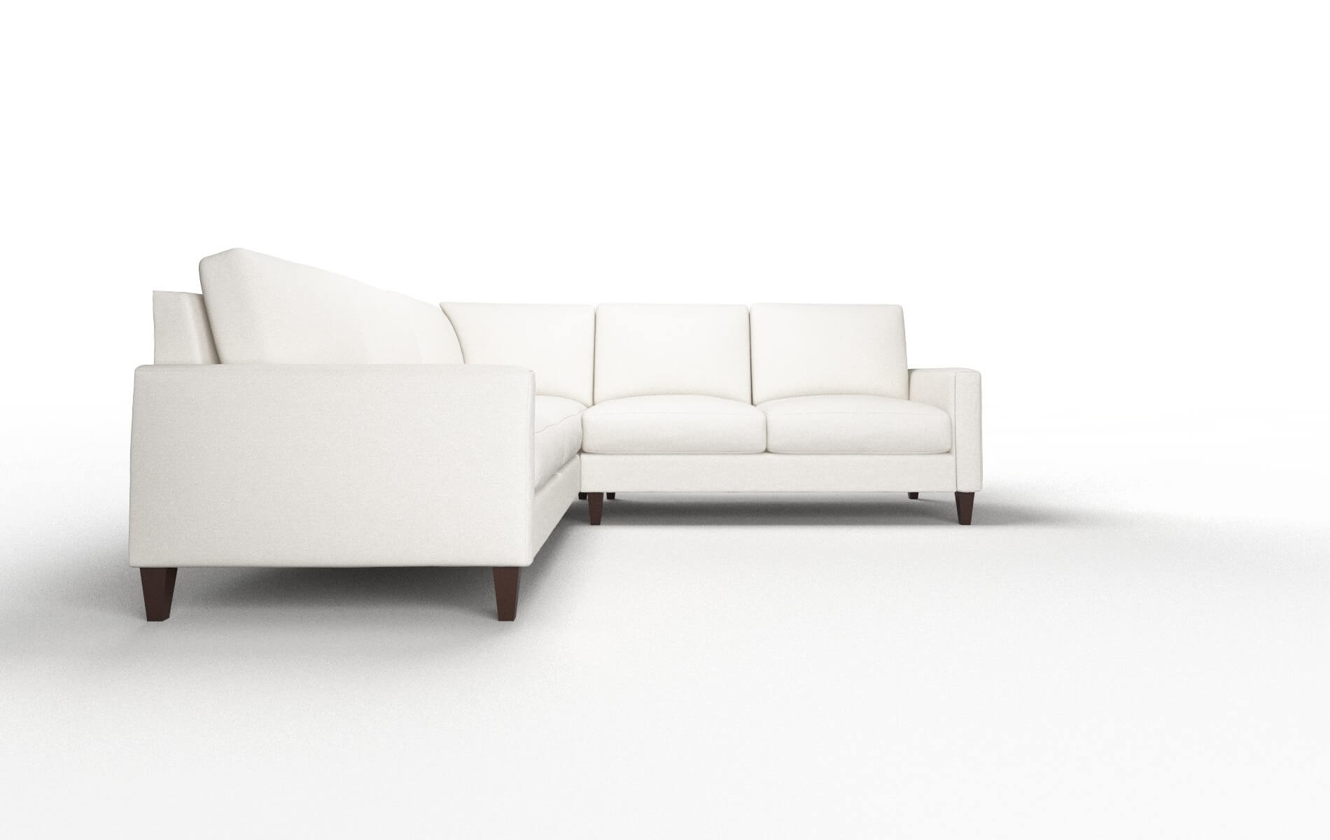 Cannes Venice Eggshell Sectional espresso legs 2
