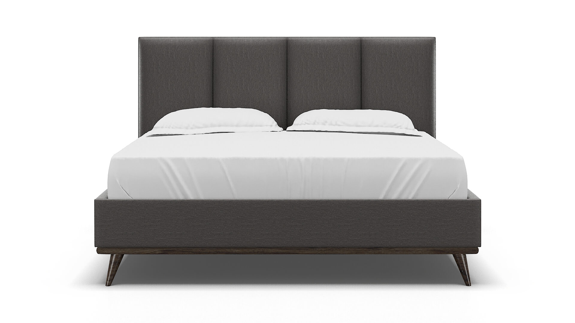 Celine Oscar Grey Bed King espresso legs 1