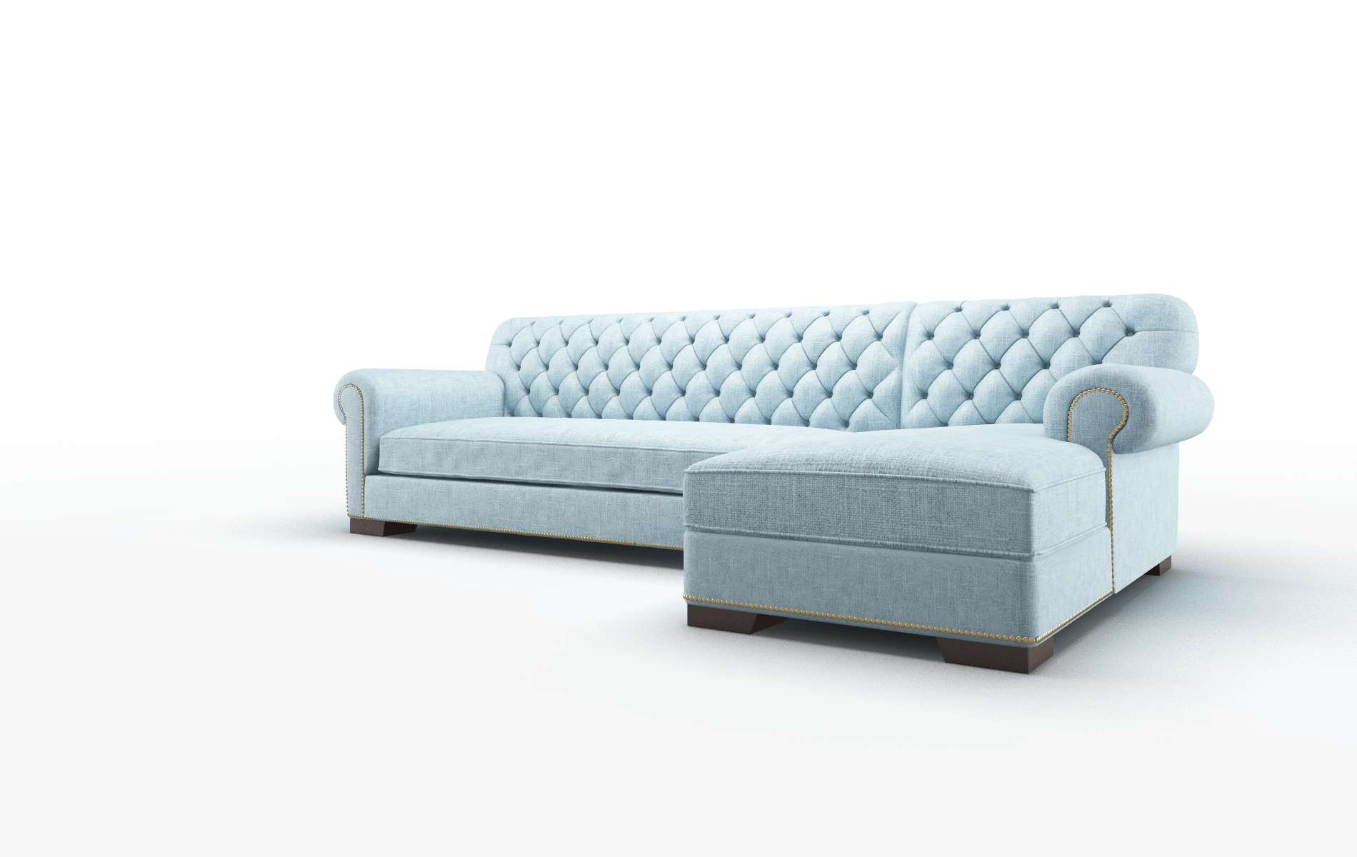 Chester Atlas Turquoise Panel espresso legs 4