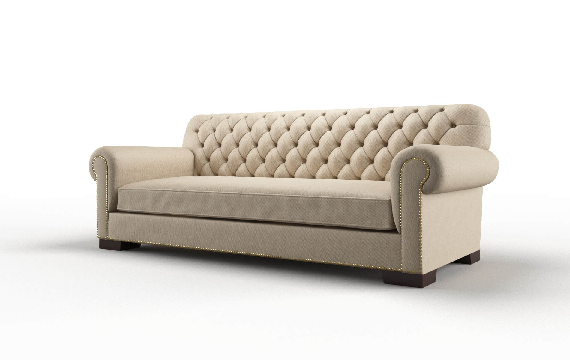 Chester Avenger Burlap Sofa espresso legs 4