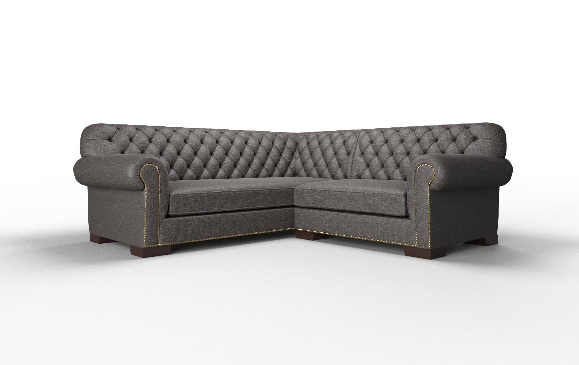 Chester Avenger Denim Sectional espresso legs 1