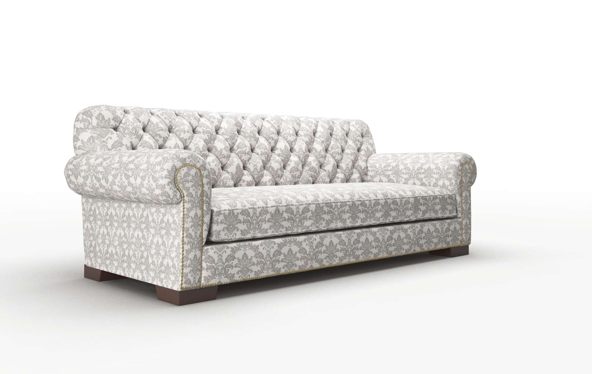 Chester Bergamo Dove Sofa espresso legs 2