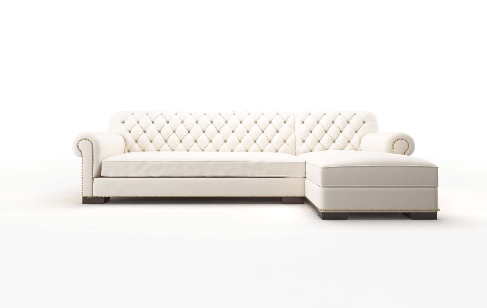 Chester Blanche milky Panel Espresso Legs  1