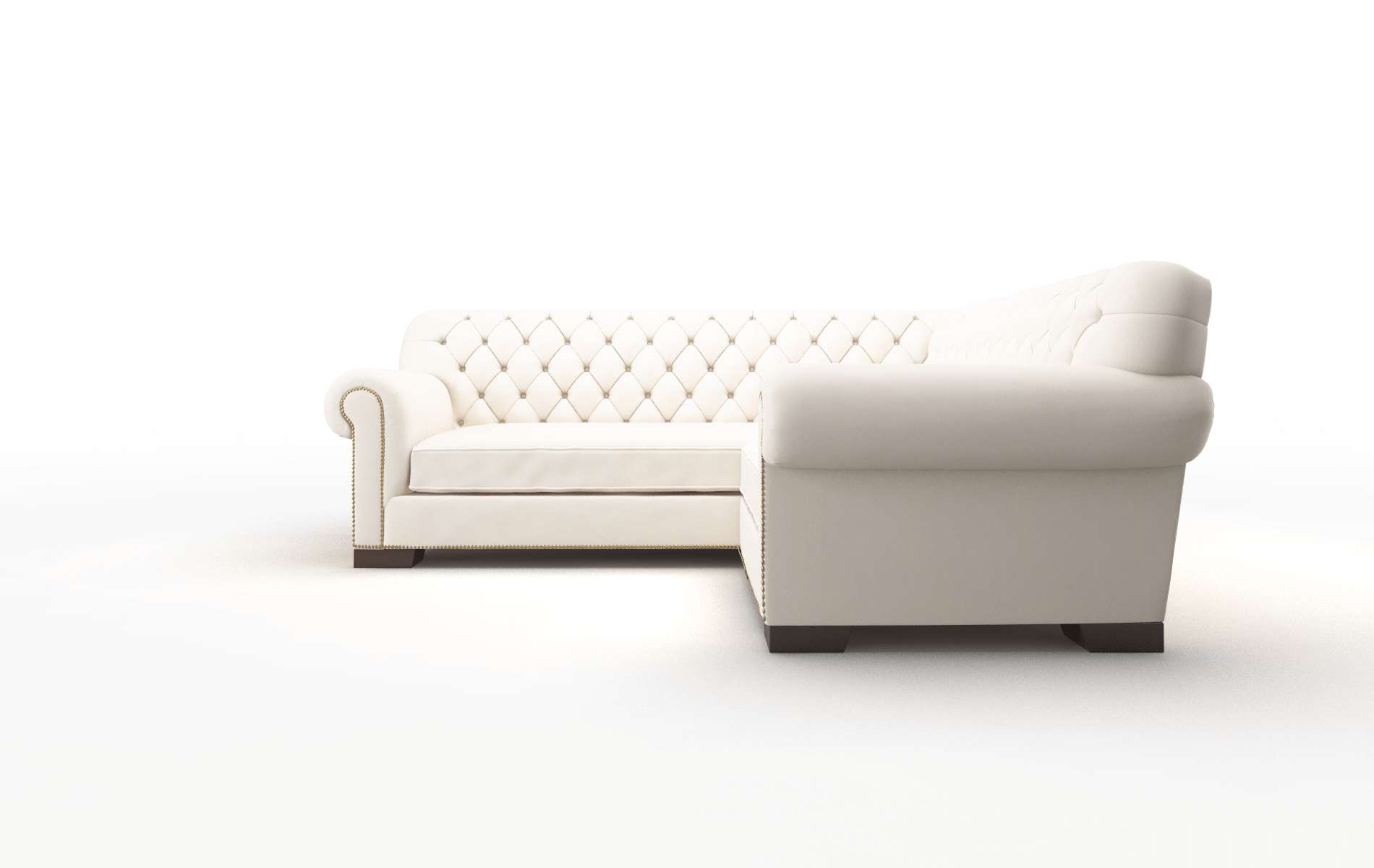 Chester Blanche Milky Sectional espresso legs 5