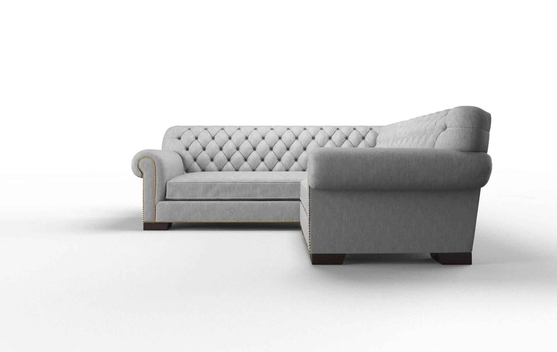 Chester Bungalow Graphite Sectional espresso legs 5