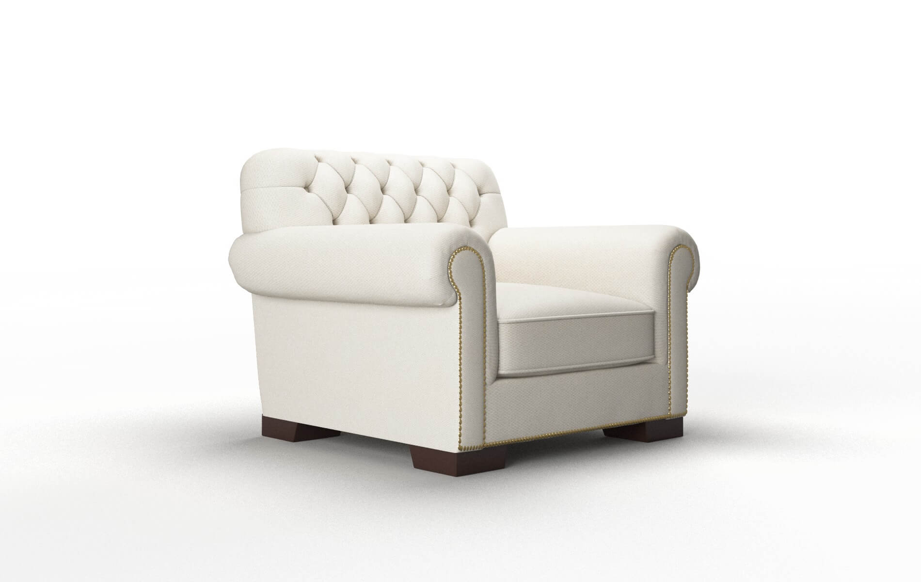Chester Bungalow Ivory Chair espresso legs 2