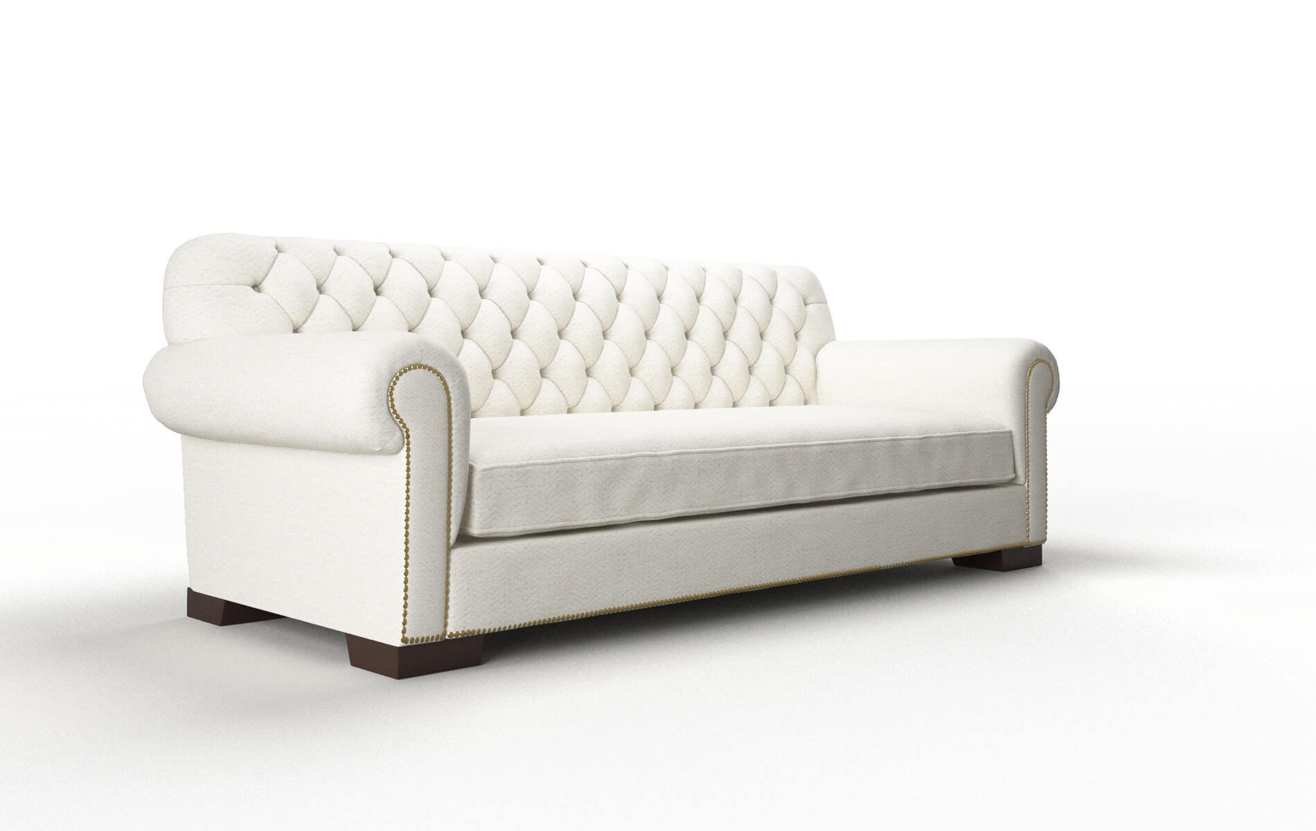 Chester Catalina Ivory Sofa espresso legs 2