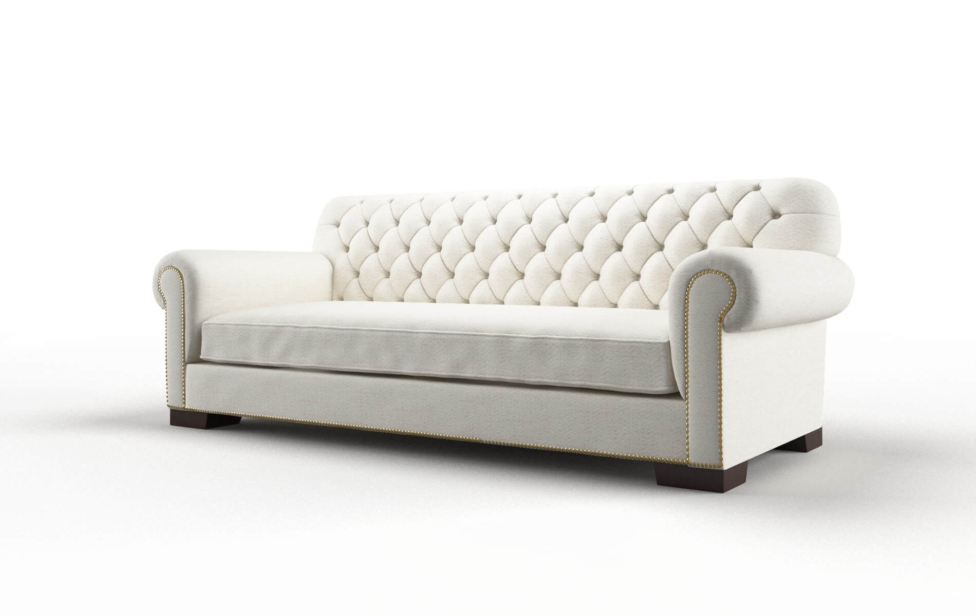 Chester Catalina Ivory Sofa espresso legs 4