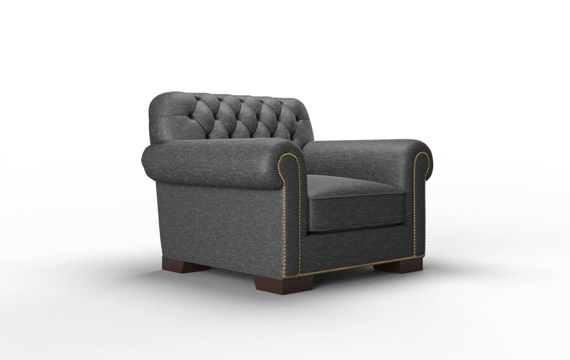 Chester Chance Denim Chair espresso legs 2