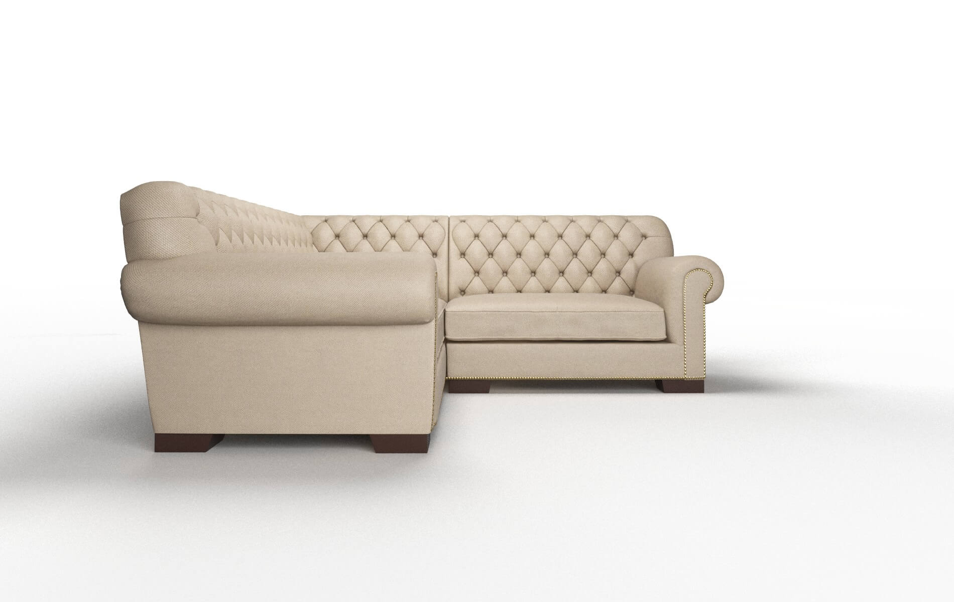 Chester Chance Platinum Sectional espresso legs 2