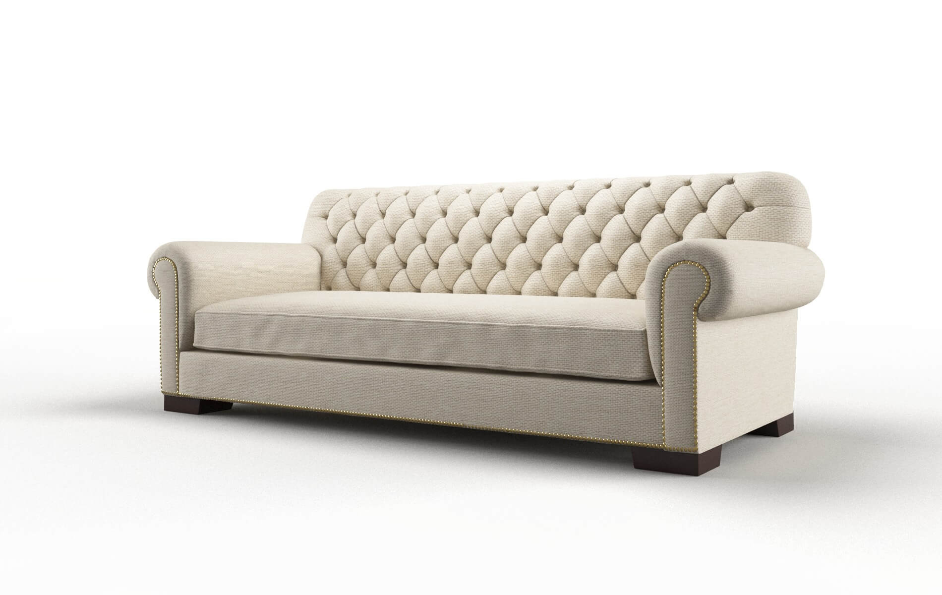 Chester Chance Sand Sofa espresso legs 4