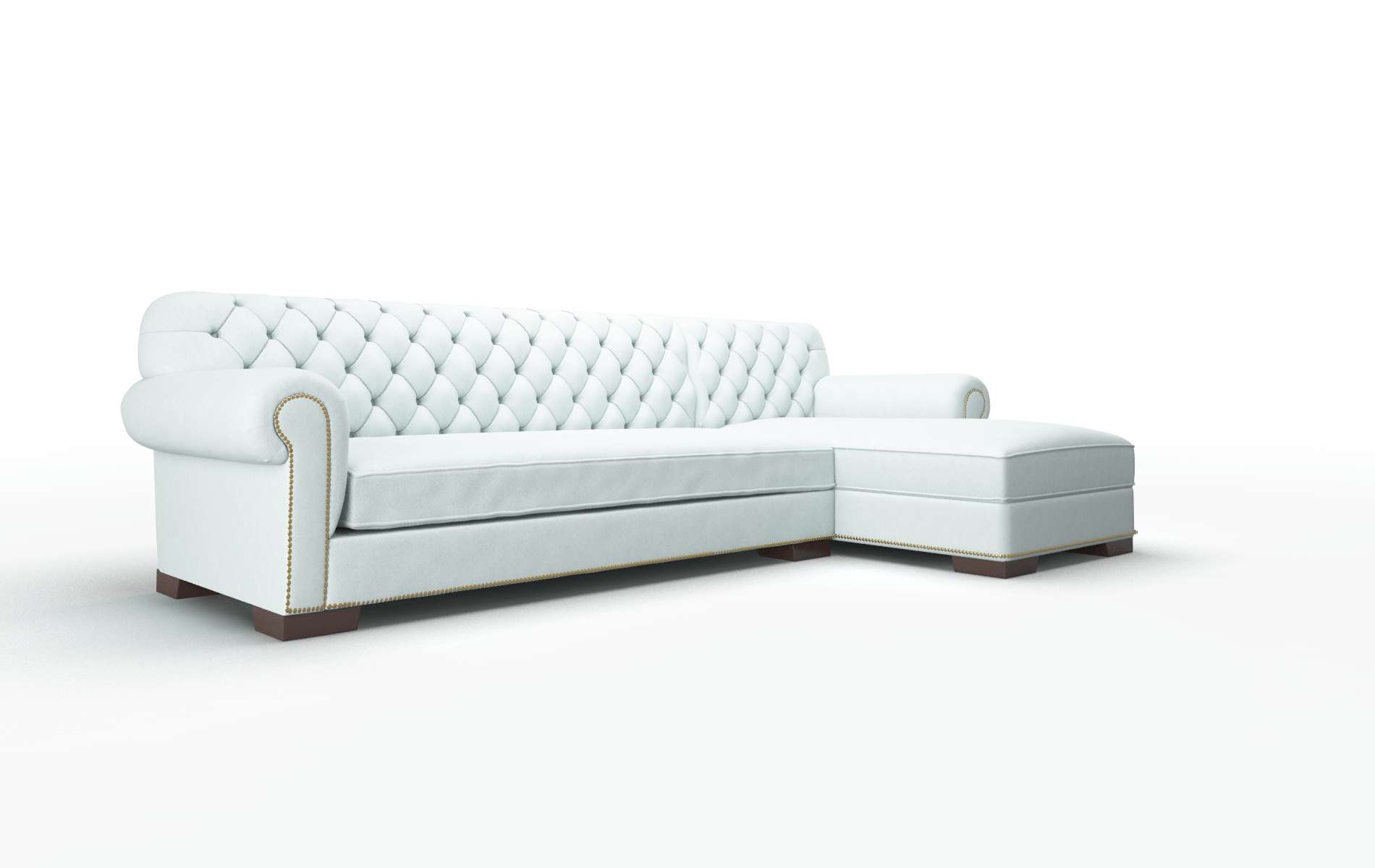 Chester Clyde Cornflower Panel espresso legs 2