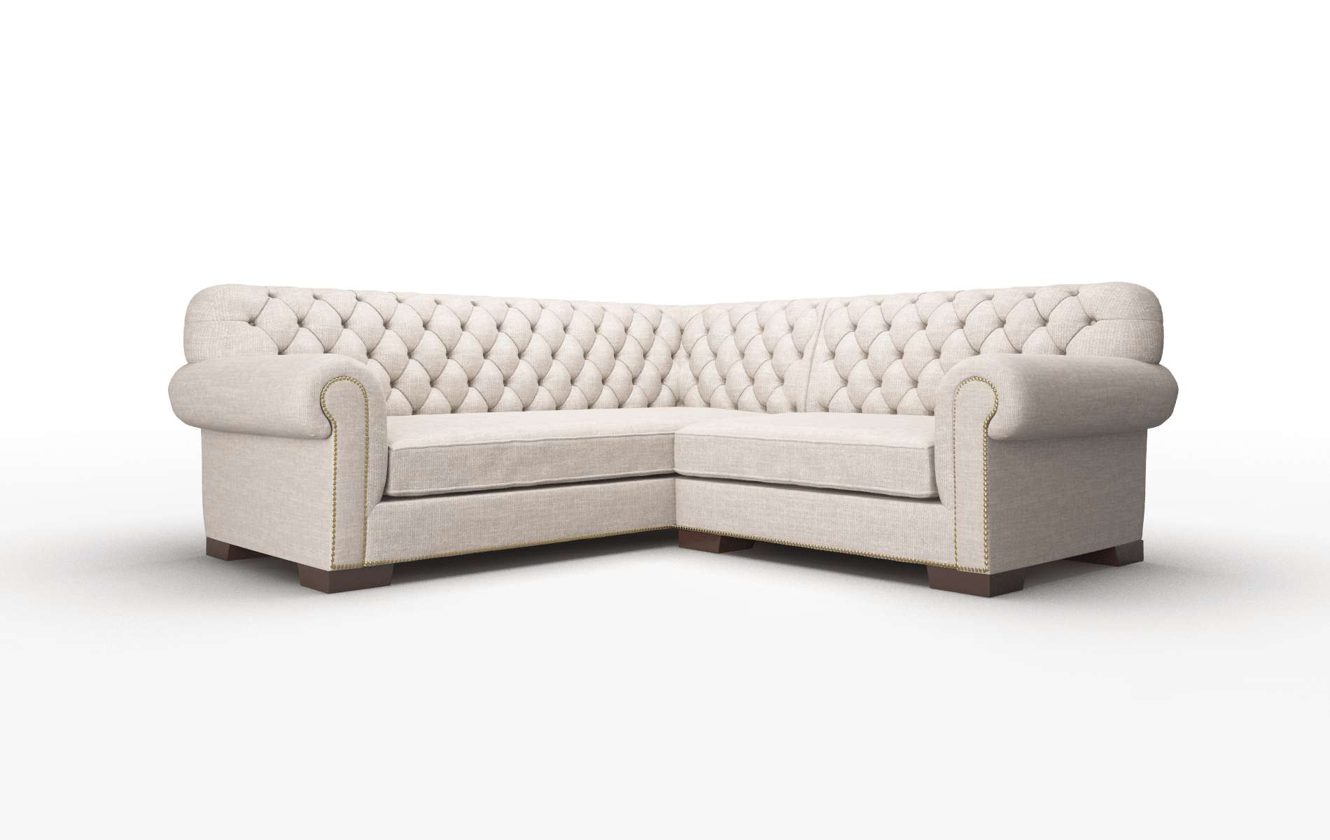 Chester Clyde Dolphin Sectional espresso legs