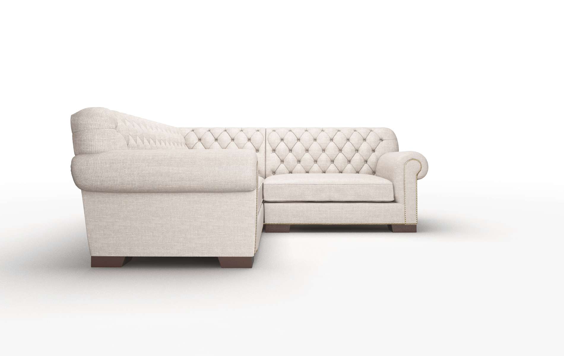 Chester Clyde Dolphin Sectional espresso legs 2