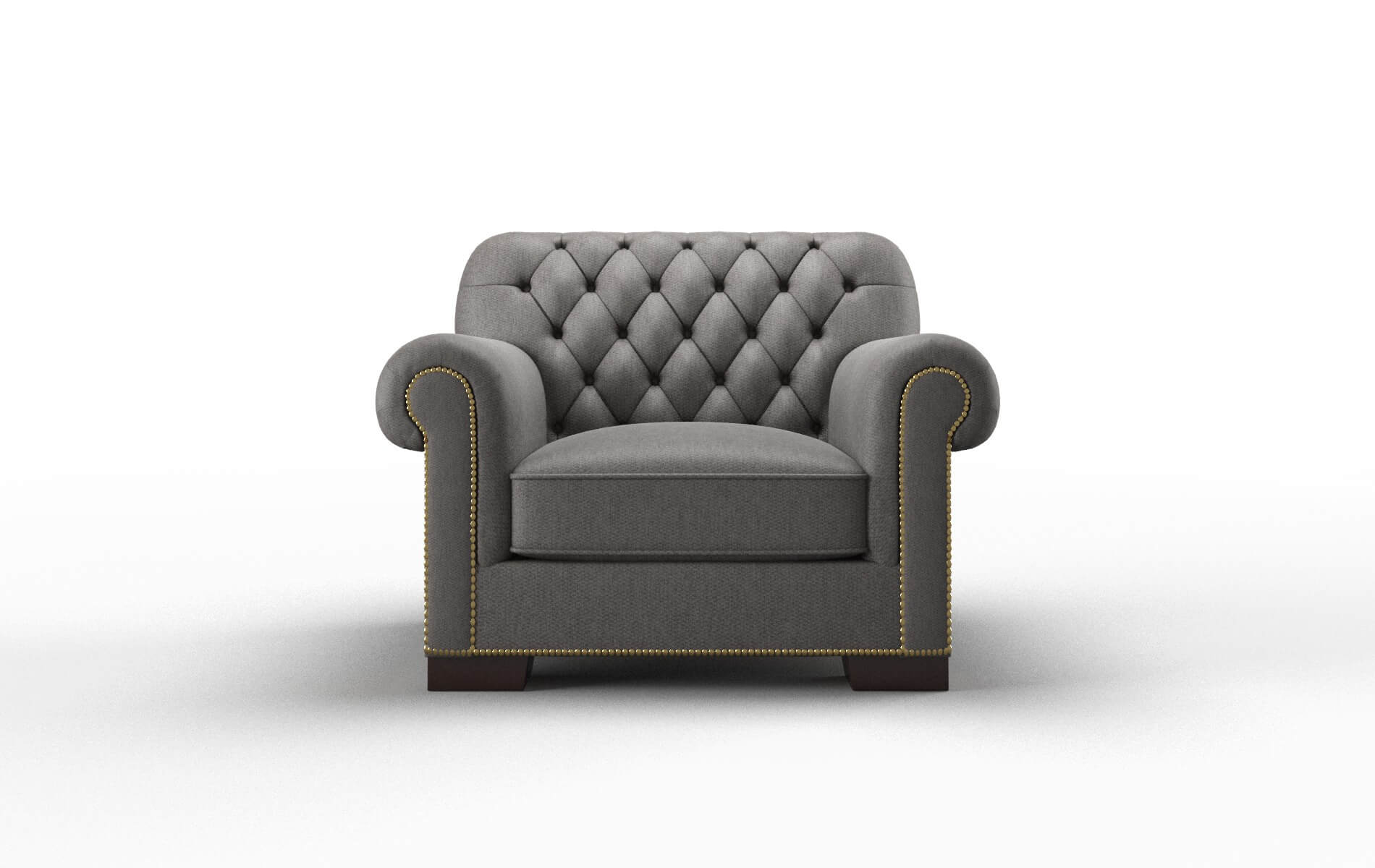 Chester Cosmo Charcoal chair espresso legs