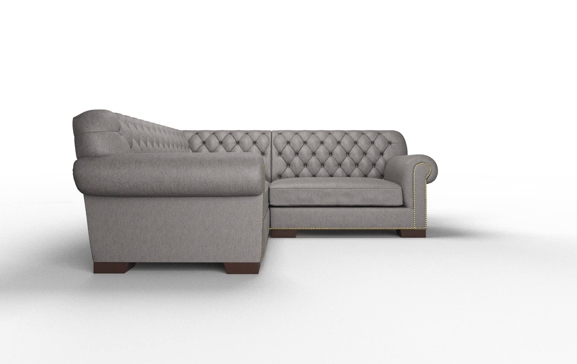 Chester Cosmo Charcoal Sectional espresso legs 2