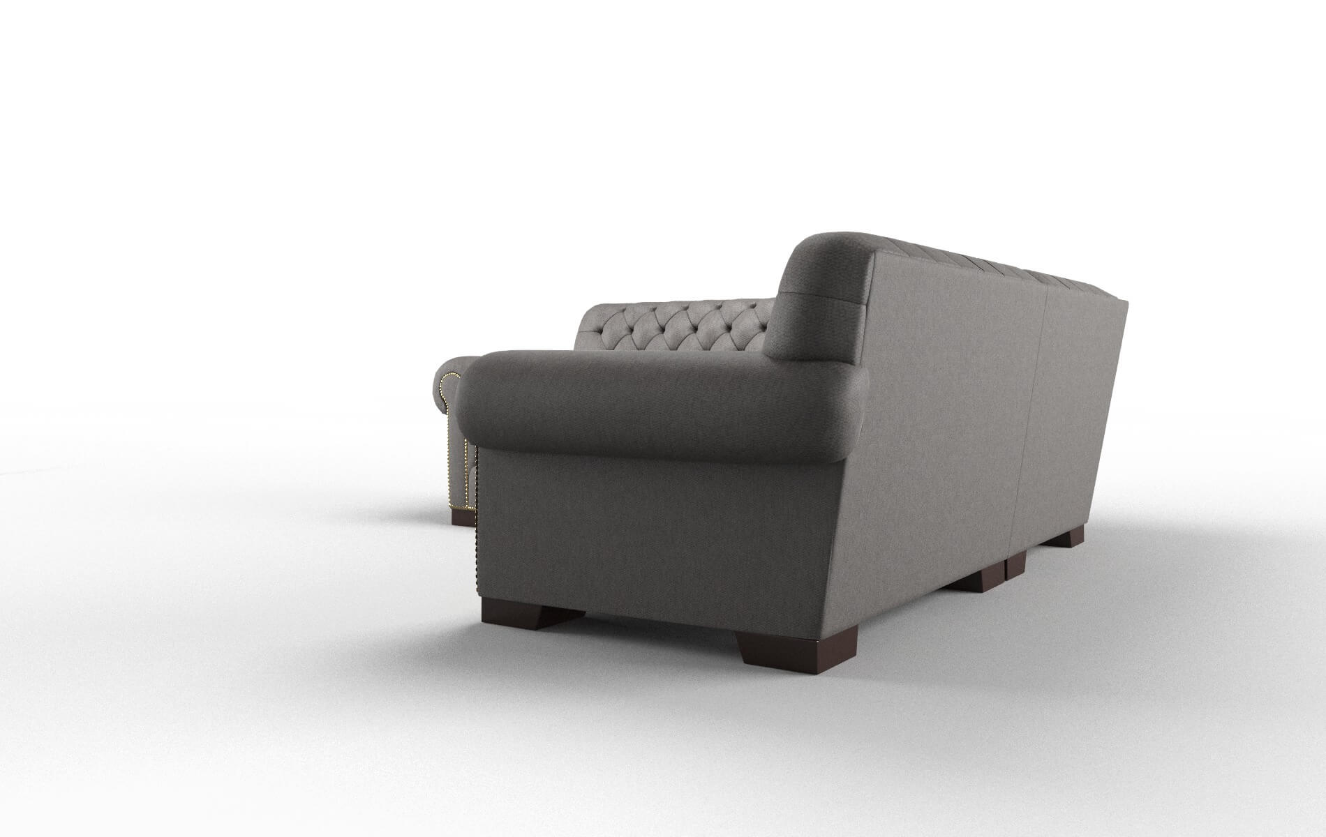 Chester Cosmo Charcoal Sectional espresso legs 4