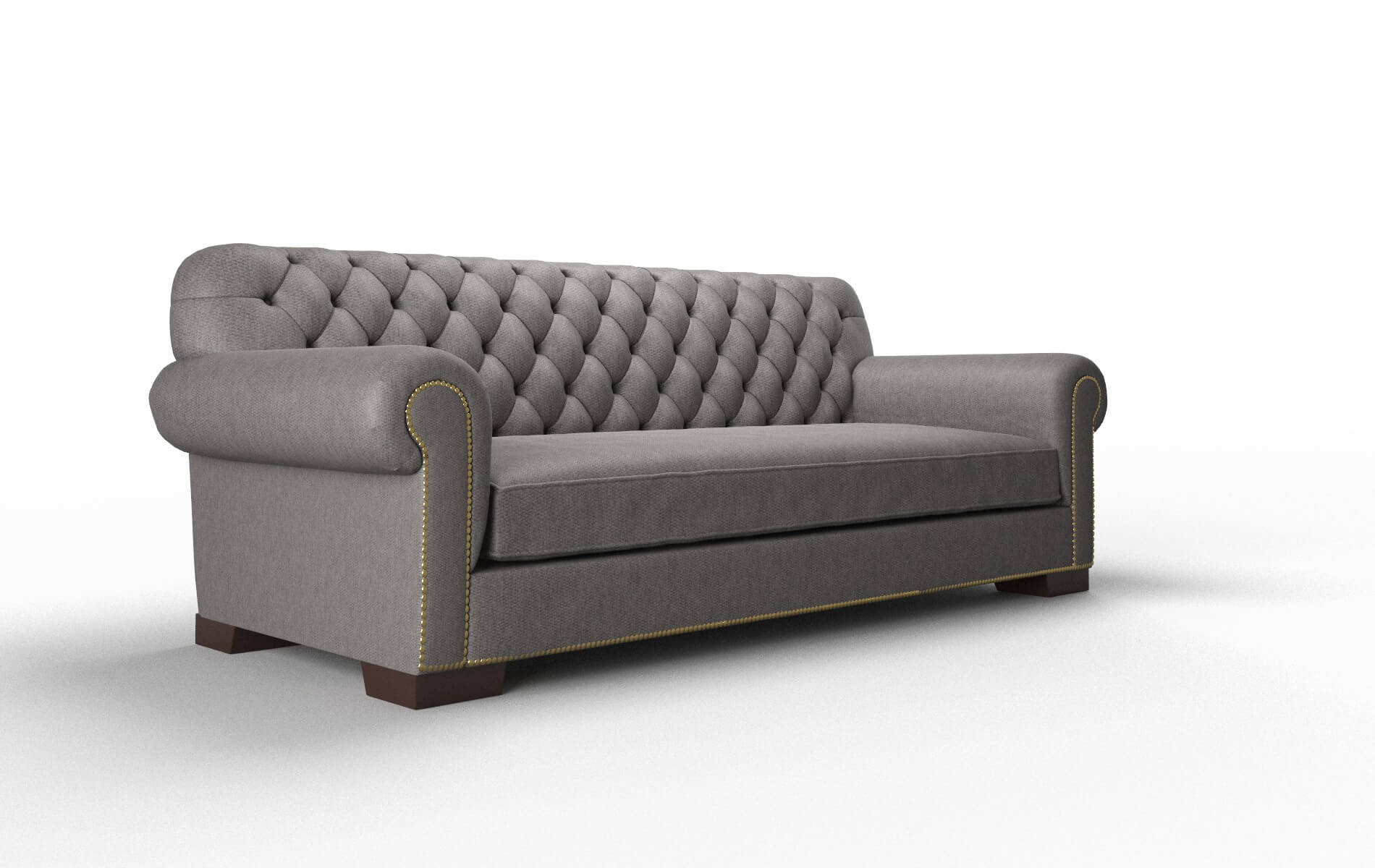 Chester Cosmo Charcoal Sofa espresso legs 2