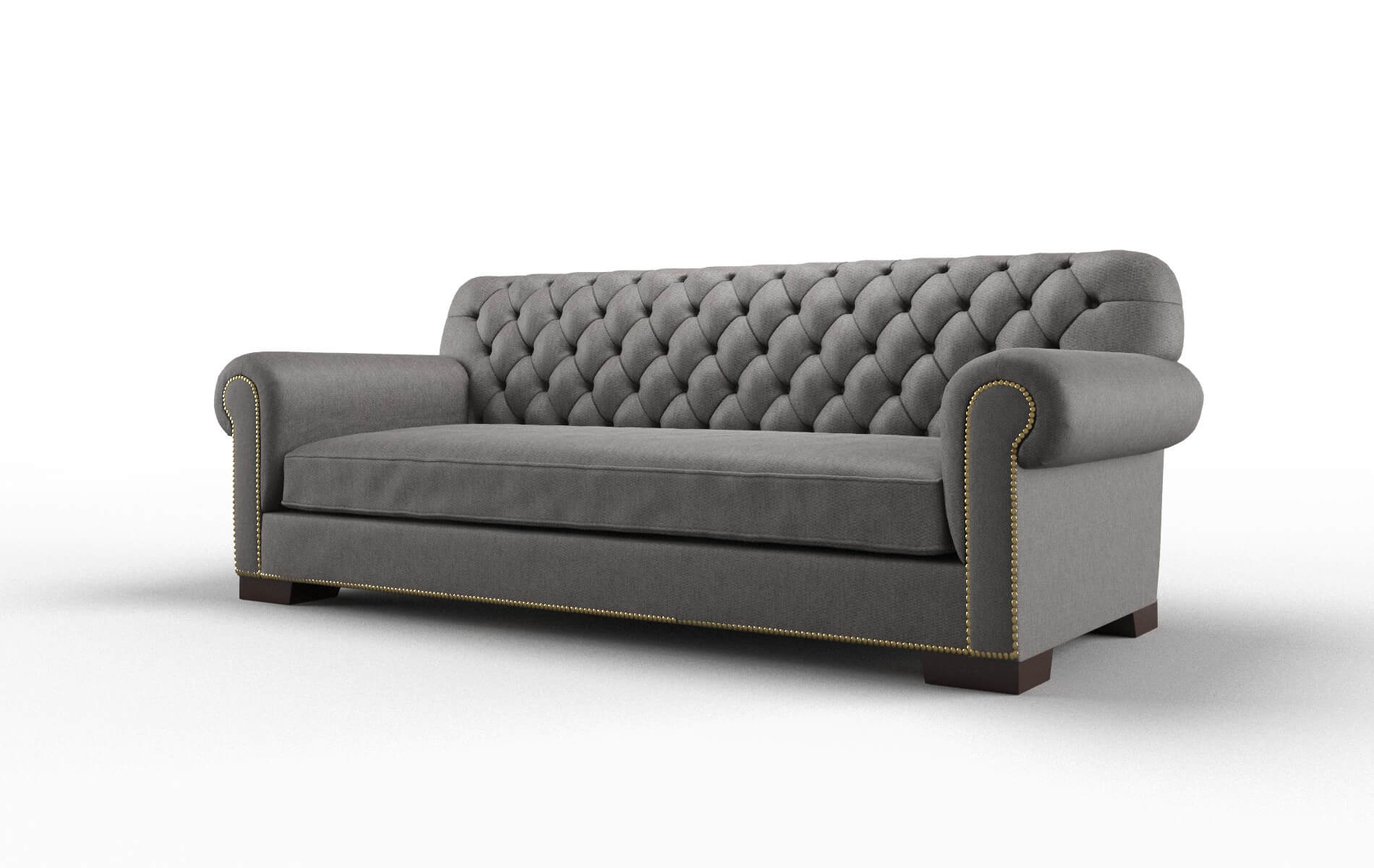 Chester Cosmo Charcoal Sofa espresso legs 4