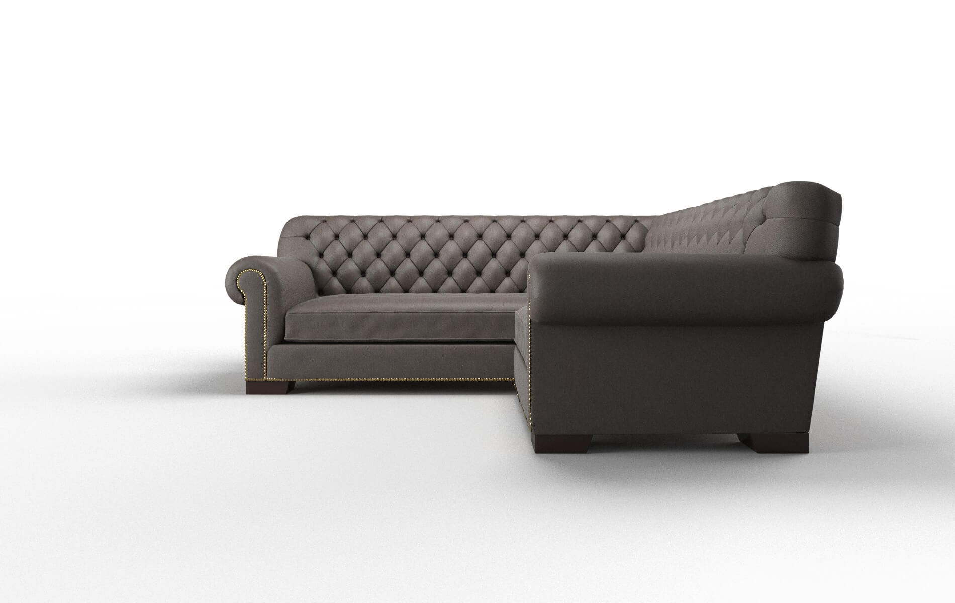 Chester Cosmo Chocolate Sectional espresso legs 5