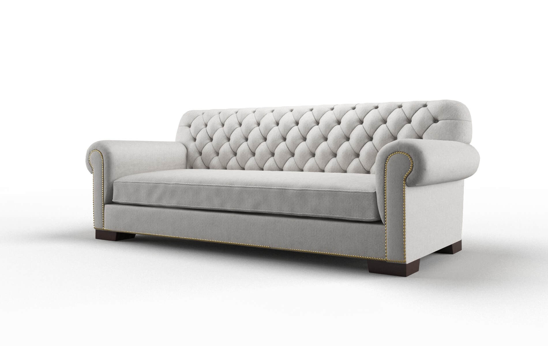 Chester Cosmo Silver Sofa espresso legs 4