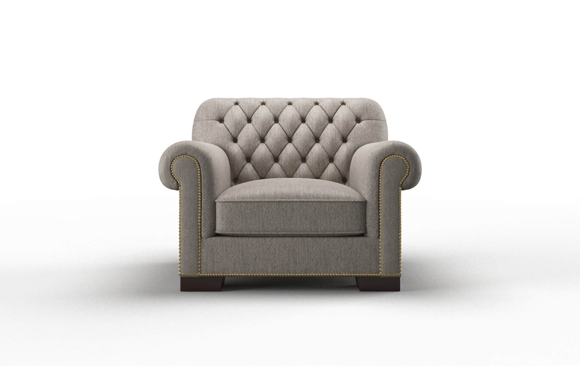 Chester Cosmo Taupe Chair espresso legs 1