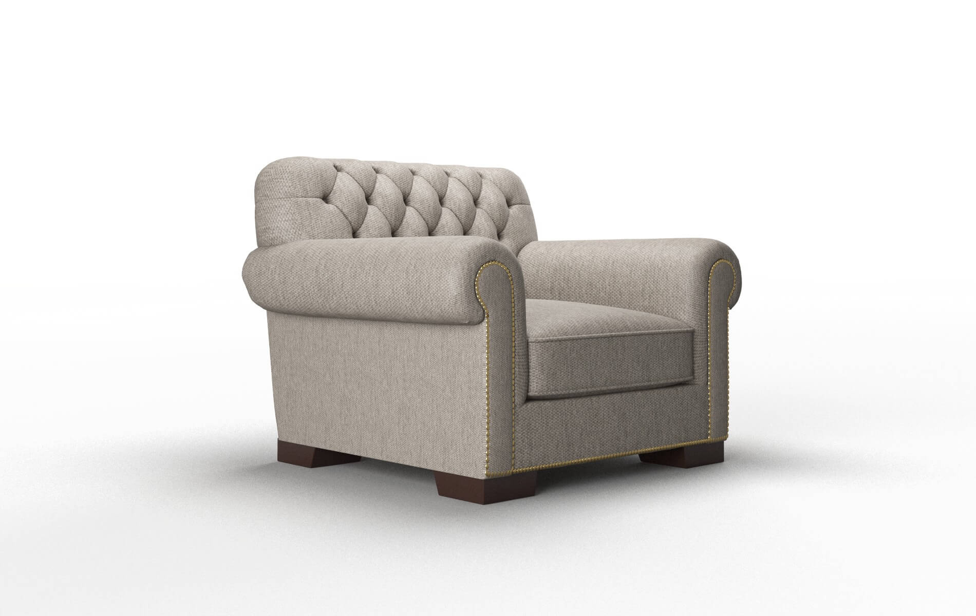Chester Cosmo Taupe Chair espresso legs 2